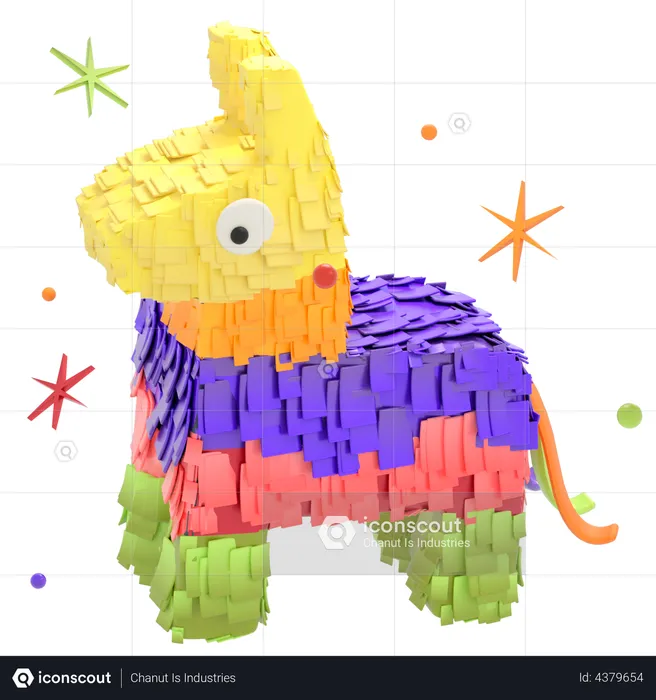 Cheval pinata  3D Illustration