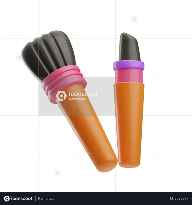 Pinceaux à maquillage  3D Icon