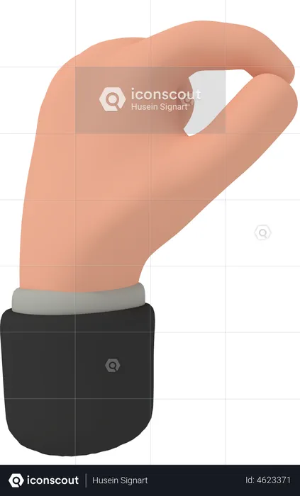 Pincer le geste de la main  3D Illustration