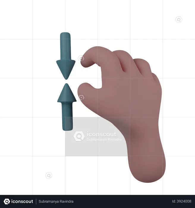 Pinch Gesture  3D Illustration