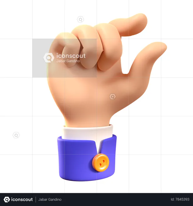 Pinch Hand Gesture  3D Icon
