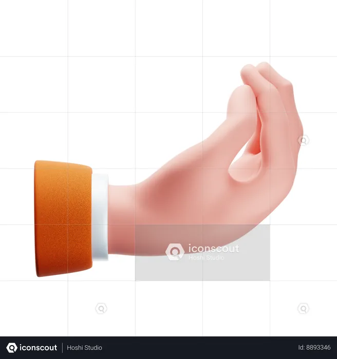 Pinched Hand Gesture  3D Icon