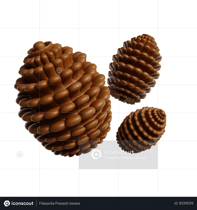 Pine Cone  3D Icon