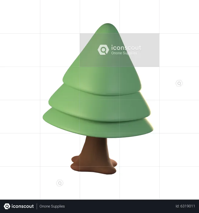 Pine Tree  3D Icon