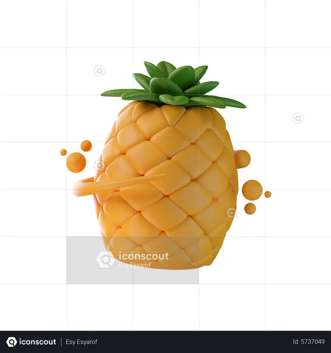 Pineapple  3D Icon