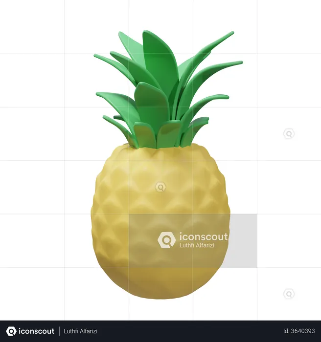 Pineapple  3D Illustration