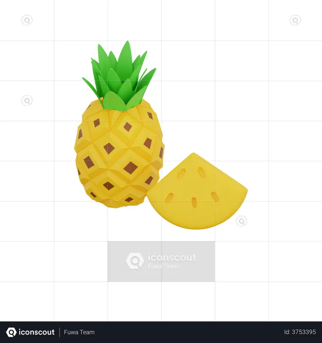 Pineapple  3D Illustration