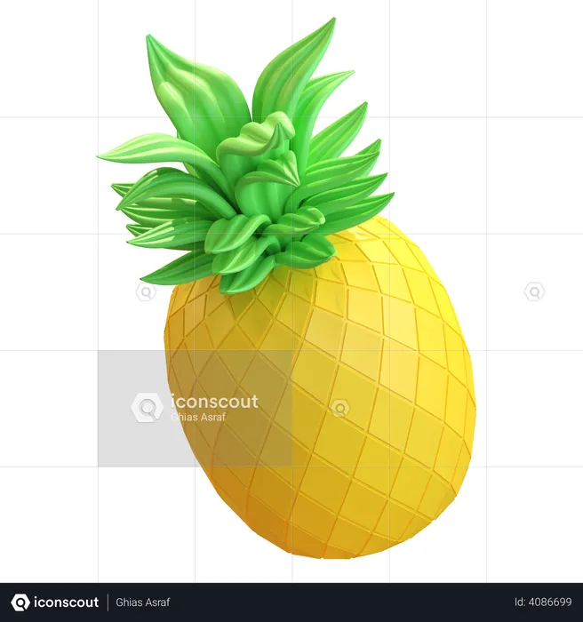 Pineapple Fruit  3D Illustration