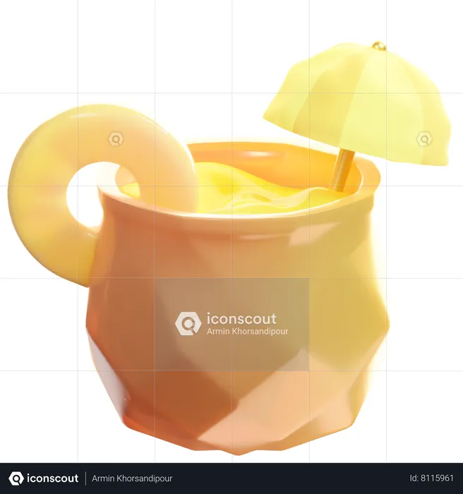 Pineapple Juice  3D Icon