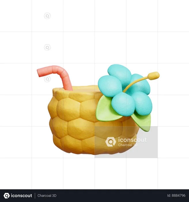 Pineapple smoothies  3D Icon