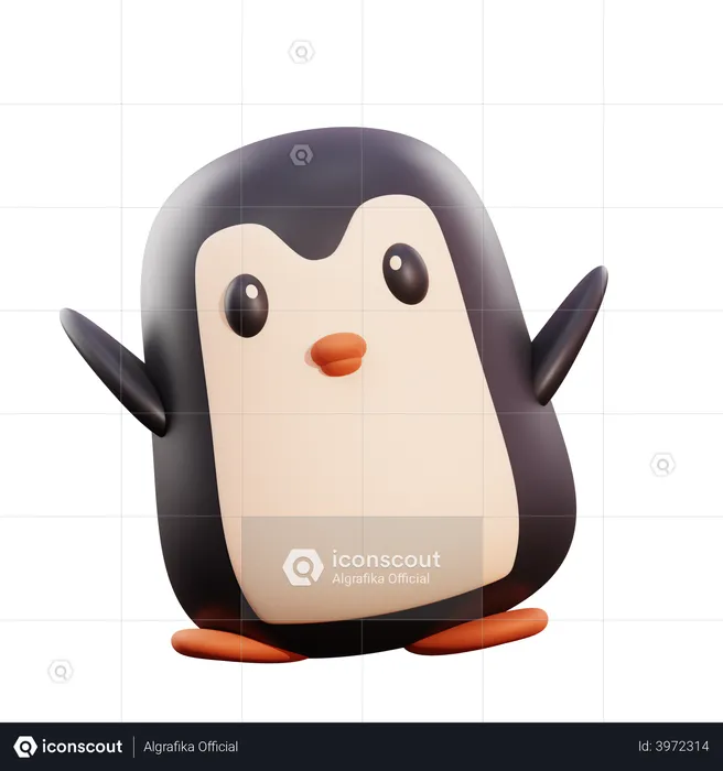 Pinguin  3D Illustration