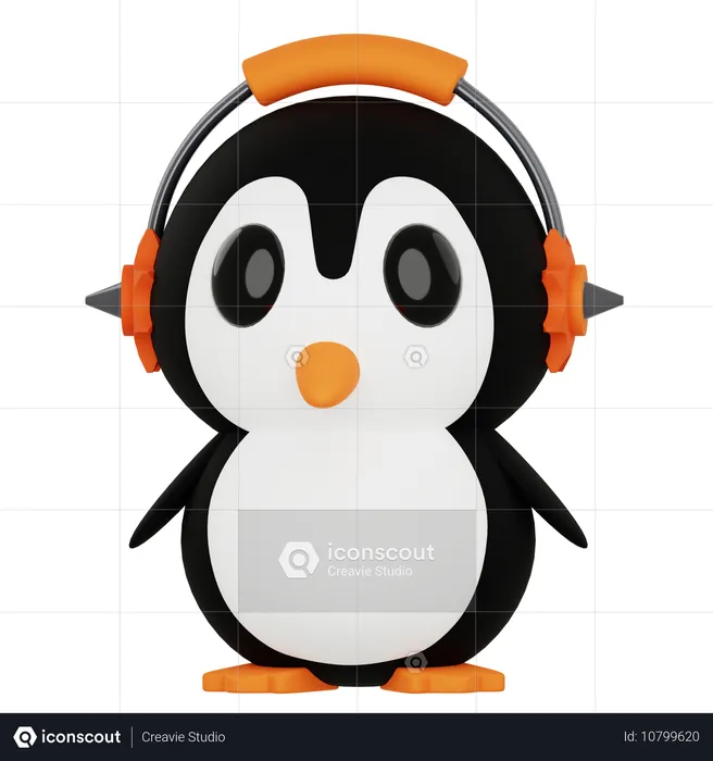 Pinguin-Hip-Hop  3D Icon