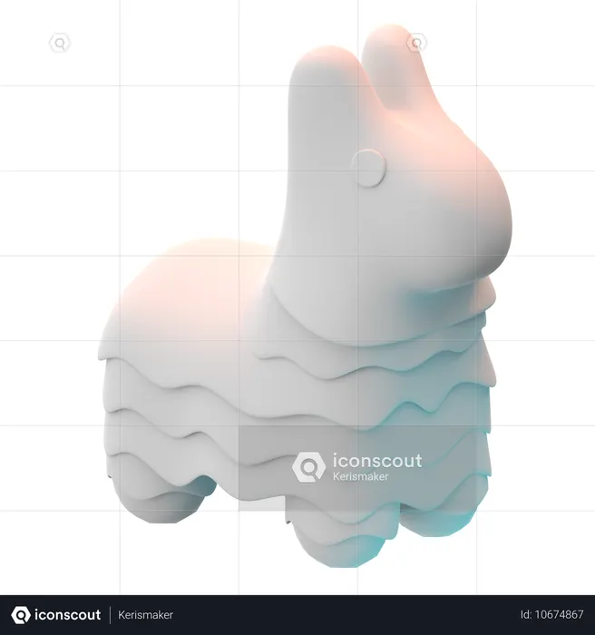 Cavalo pinhata  3D Icon