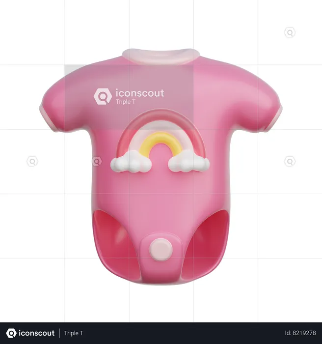 Pink Baby Onesie  3D Icon