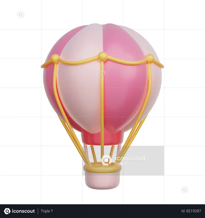 Pink Balloon  3D Icon