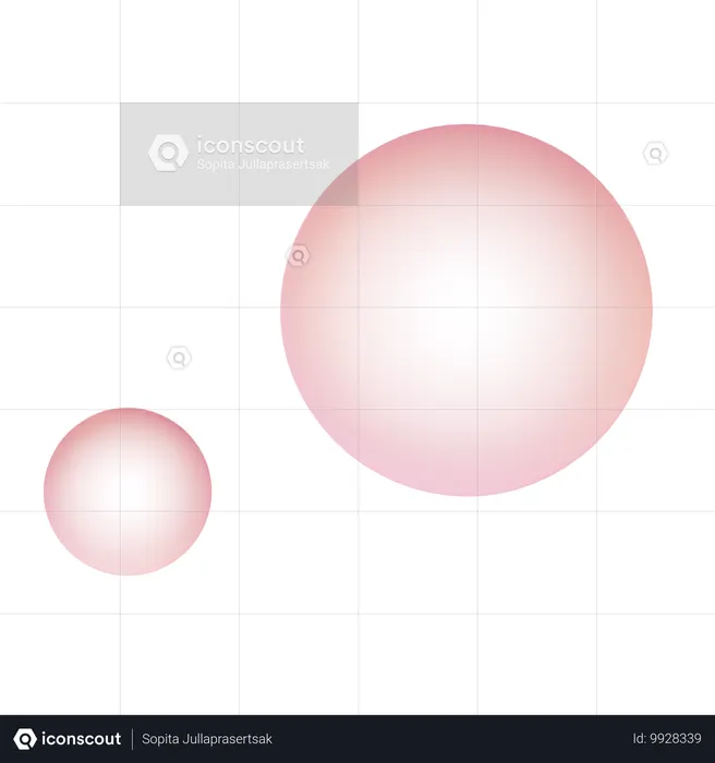 Pink Bubbles Emoji 3D Icon