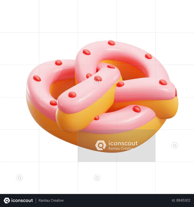 Pink donut  3D Icon