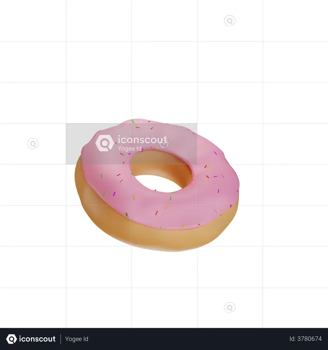 Pink Doughnuts  3D Illustration