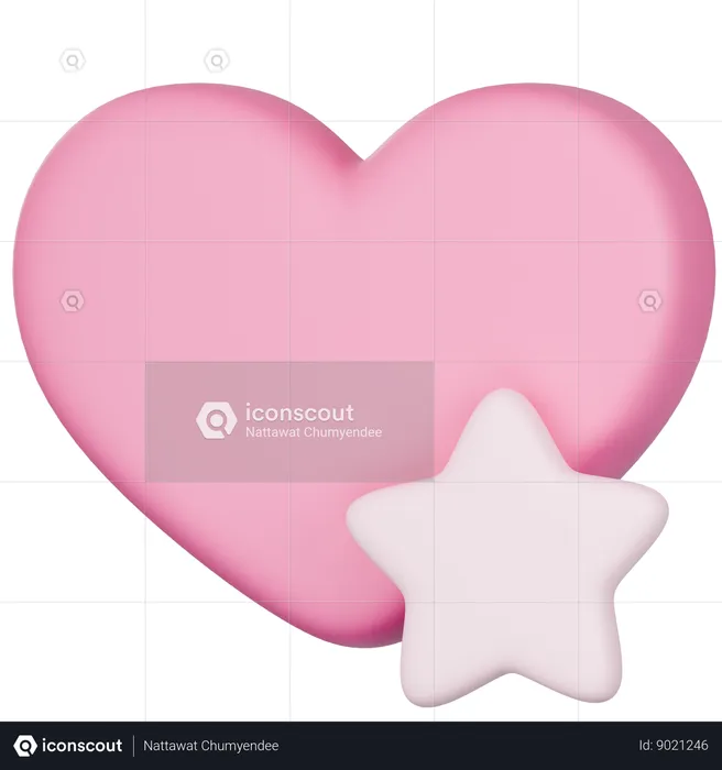 Pink Heart  3D Icon