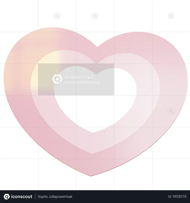 Pink Heart Emoji 3D Icon