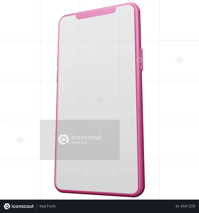Pink Smartphone  3D Illustration
