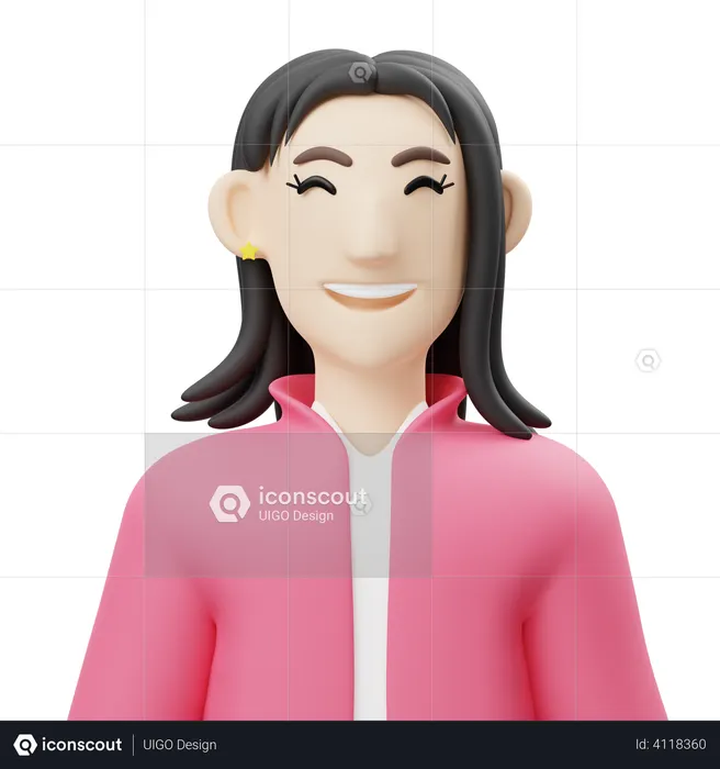Pinky Girl  3D Icon