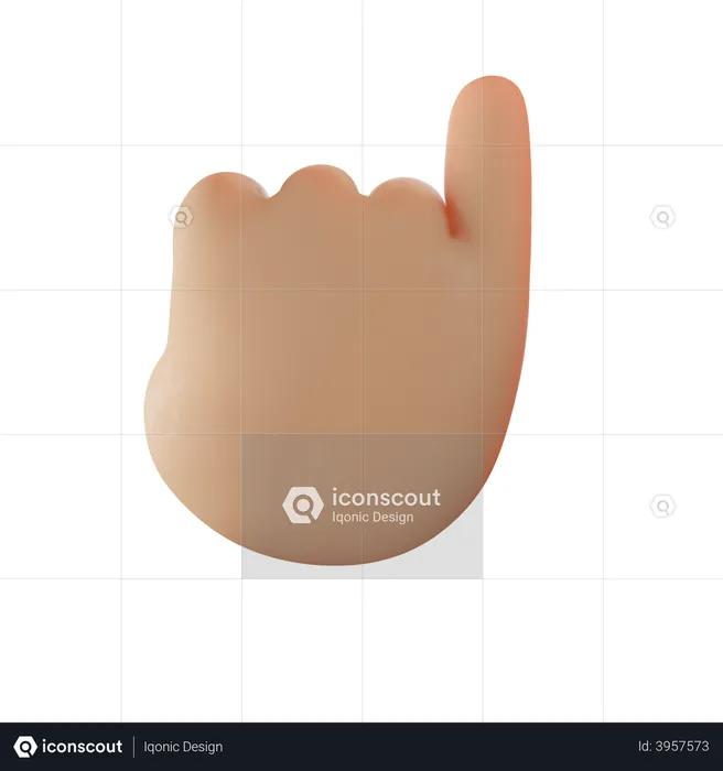 Pinky Promise Hand Gesture  3D Illustration