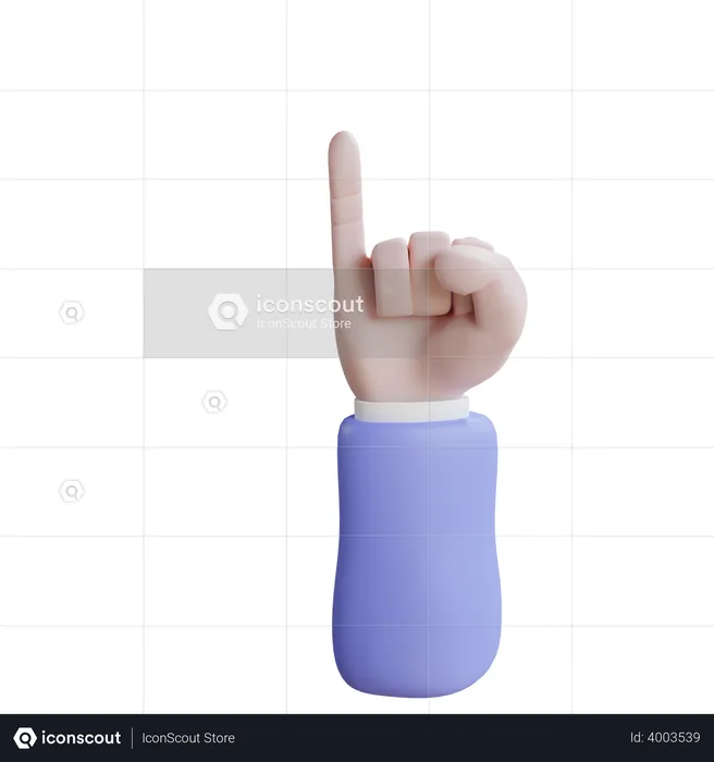 Pinky promise Hand Gesture  3D Icon