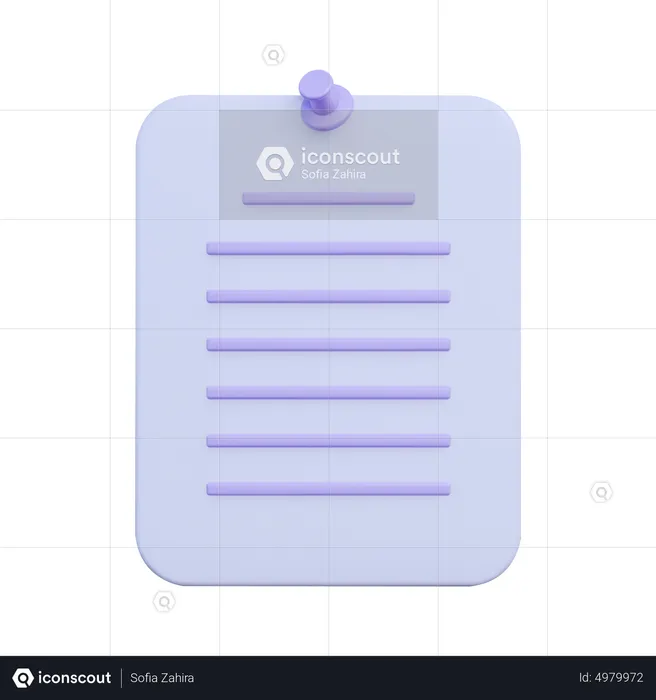 Pinned File  3D Icon