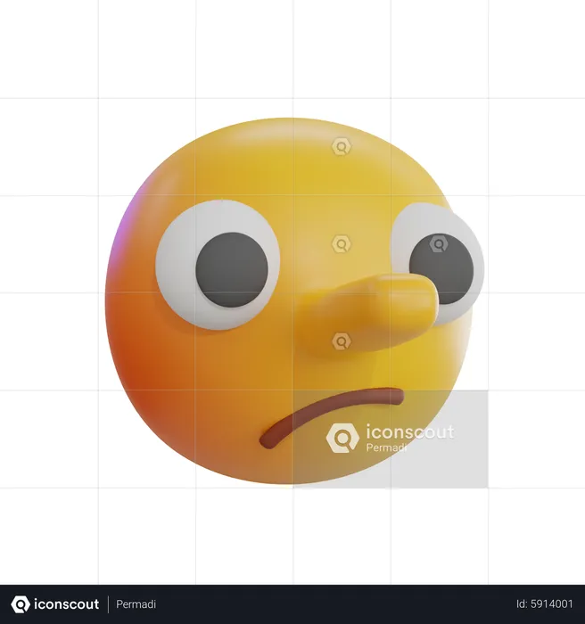 Emoji de pinóquio Emoji 3D Icon