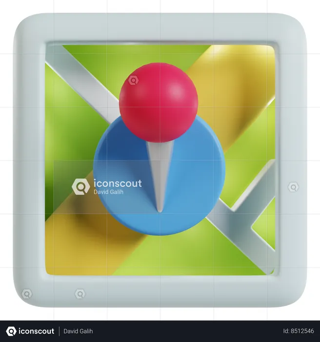 Pinpoint Location Interface Icon  3D Icon