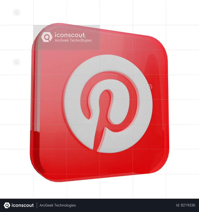 Pinterest Logo 3D Icon