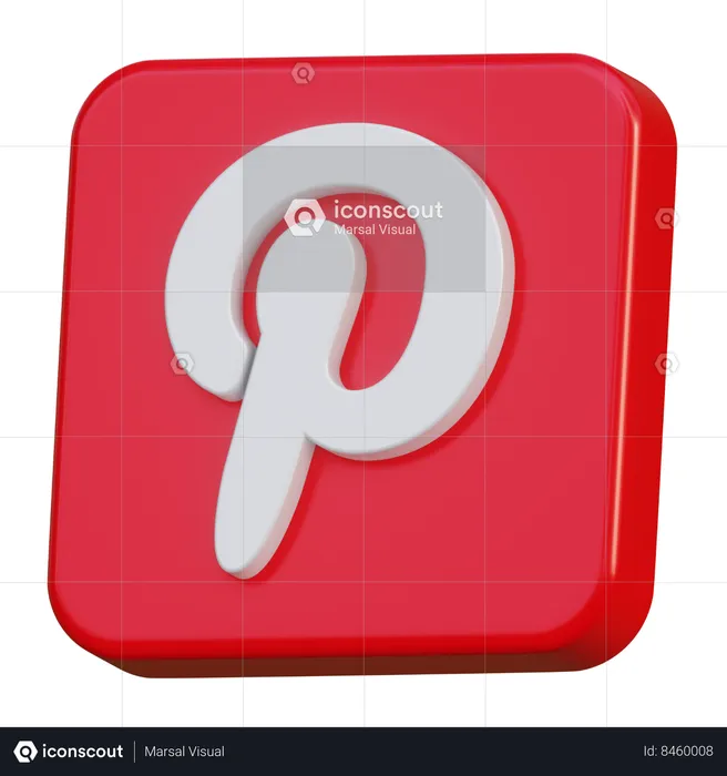 Pinterest Logo 3D Icon