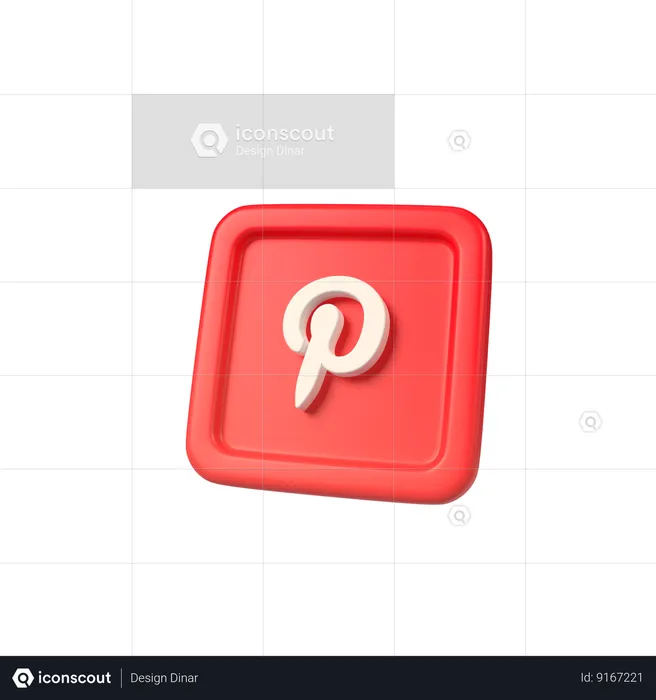 Pinterest Logo 3D Icon