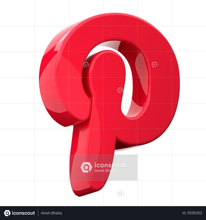 Pinterest Logo 3D Icon