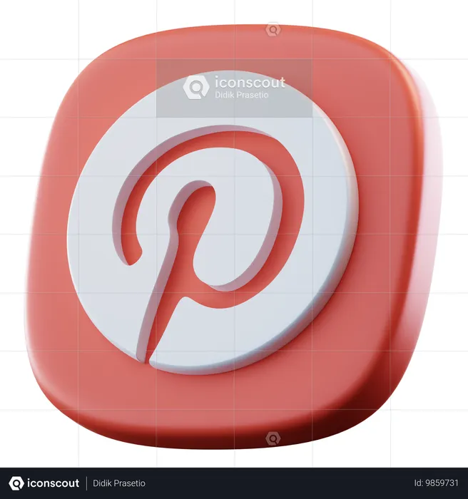 Pinterest Logo 3D Icon