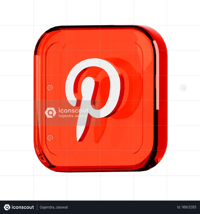 Pinterest  3D Icon