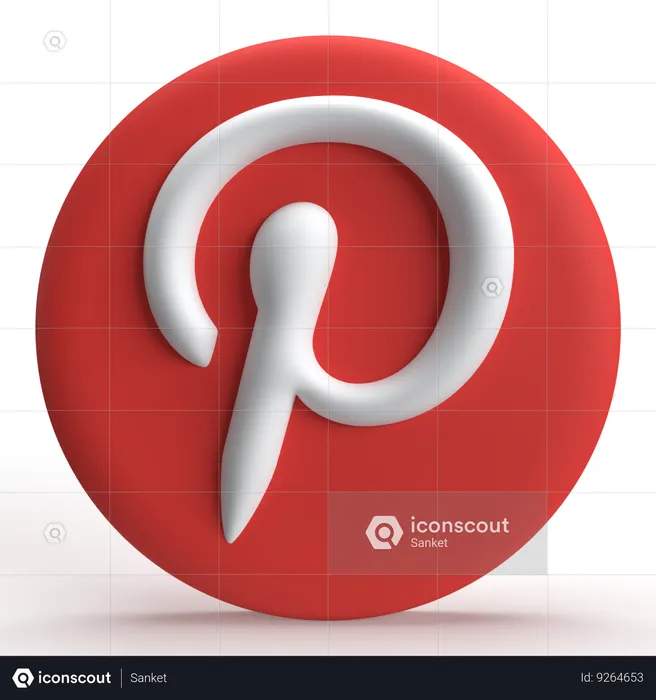 Pinterest Logo 3D Icon