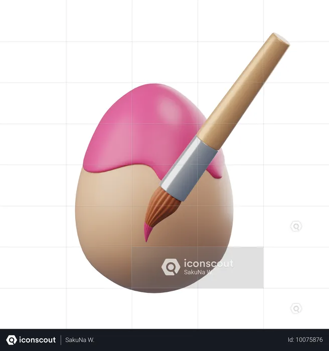 Pintura de ovo de páscoa  3D Icon