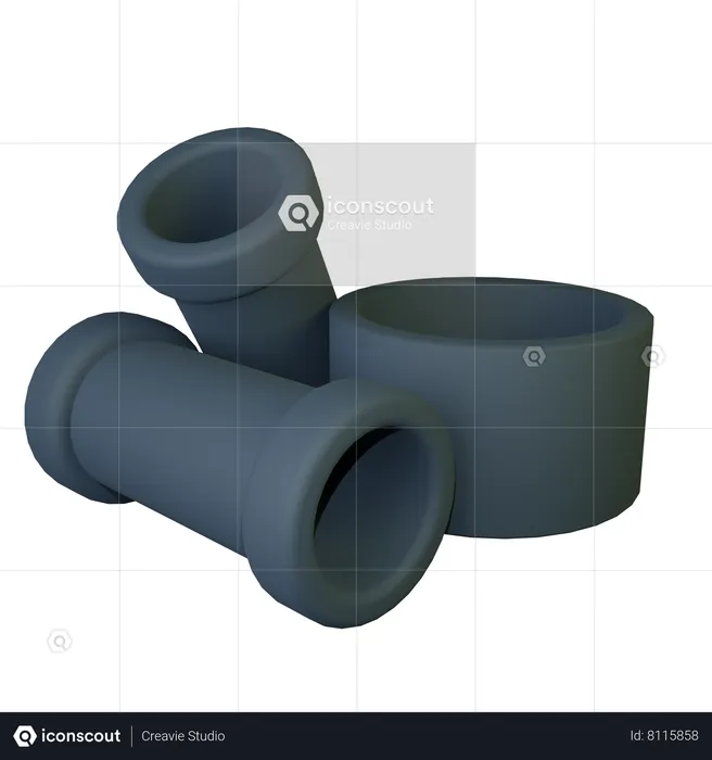 Pipe  3D Icon