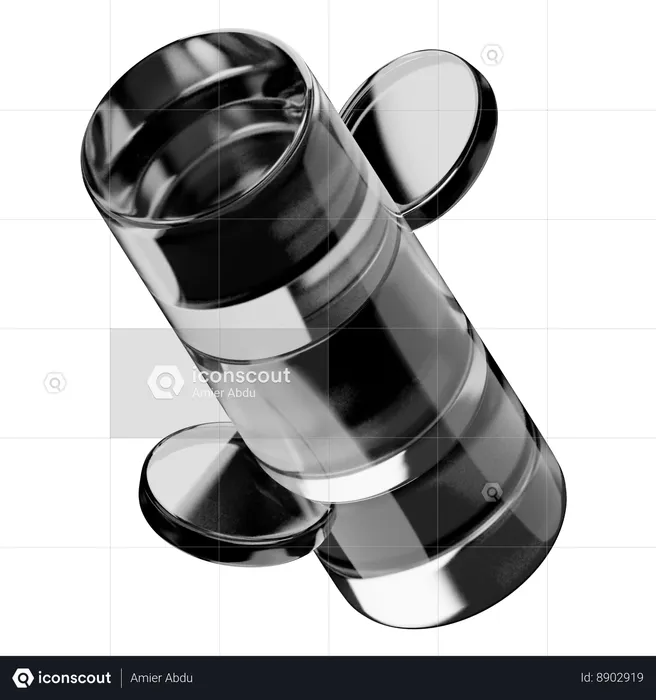 Pipe Abstract Glass Shape  3D Icon