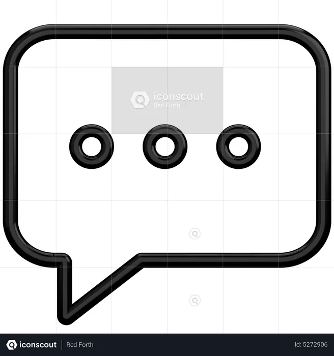 Pipe Bubble Chat  3D Icon