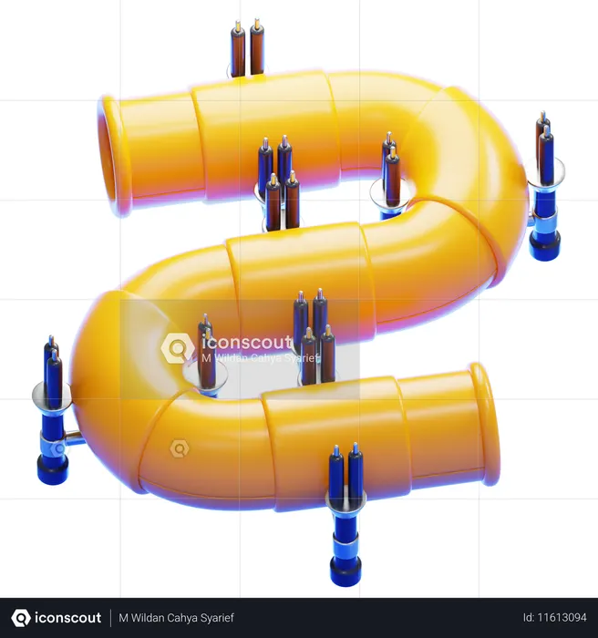 PIPE LINE  3D Icon