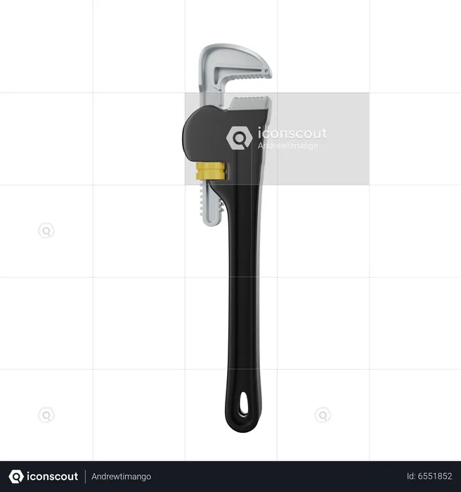 Pipe Wrench  3D Icon