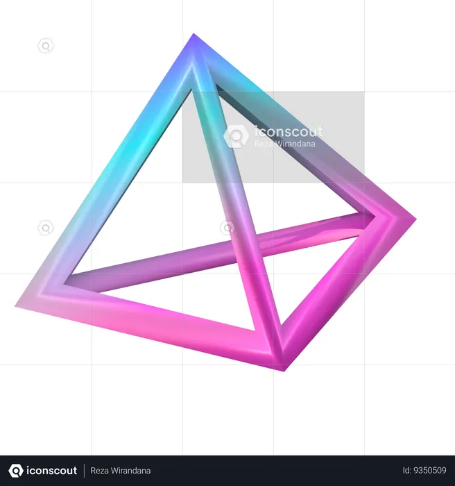 Piramid Abstract Shapes  3D Icon
