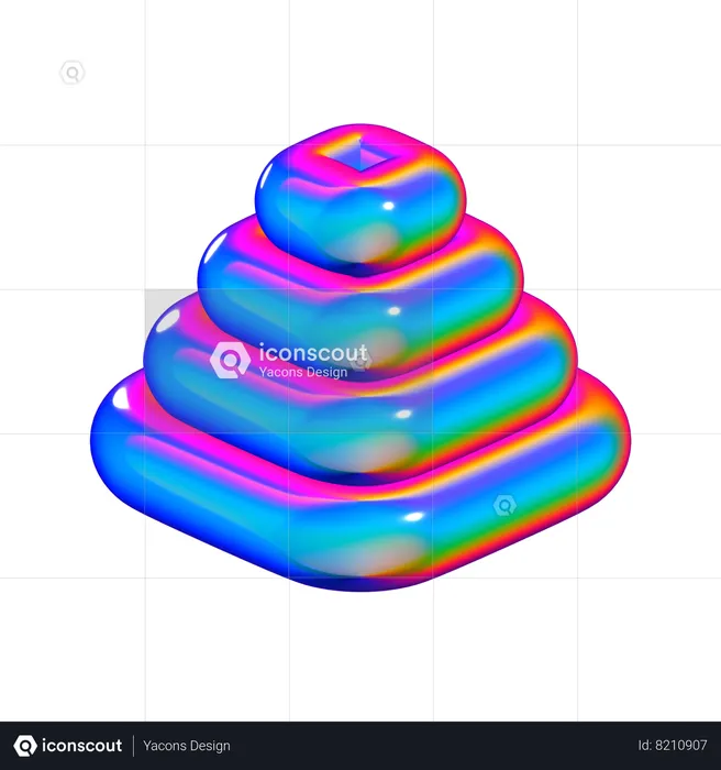 Forma abstracta piramidal  3D Icon