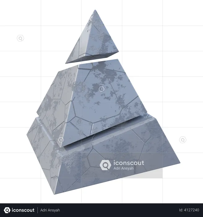 Pirâmide quadrada  3D Illustration