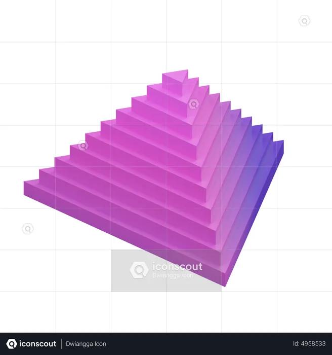 Pirámide triangular  3D Icon