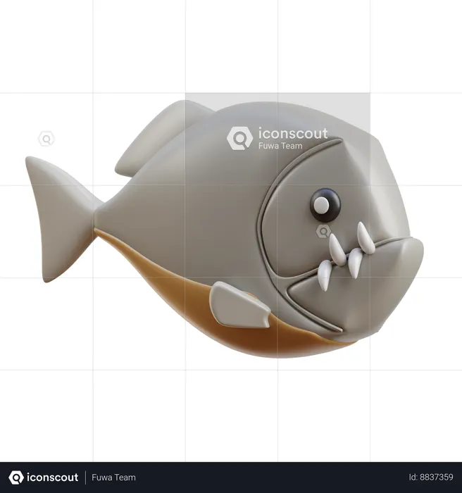 Piraña  3D Icon