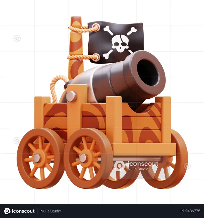 Cânone pirata  3D Icon